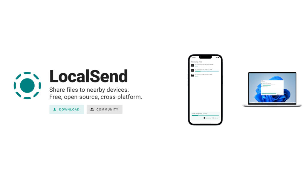 LocalSend home page
